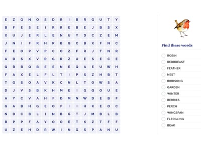 Robin wordsearch