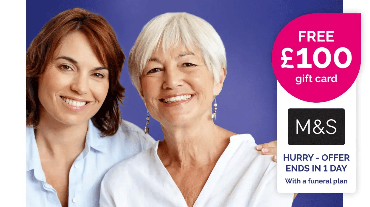 Get a free £100 gift card with a funeral plan