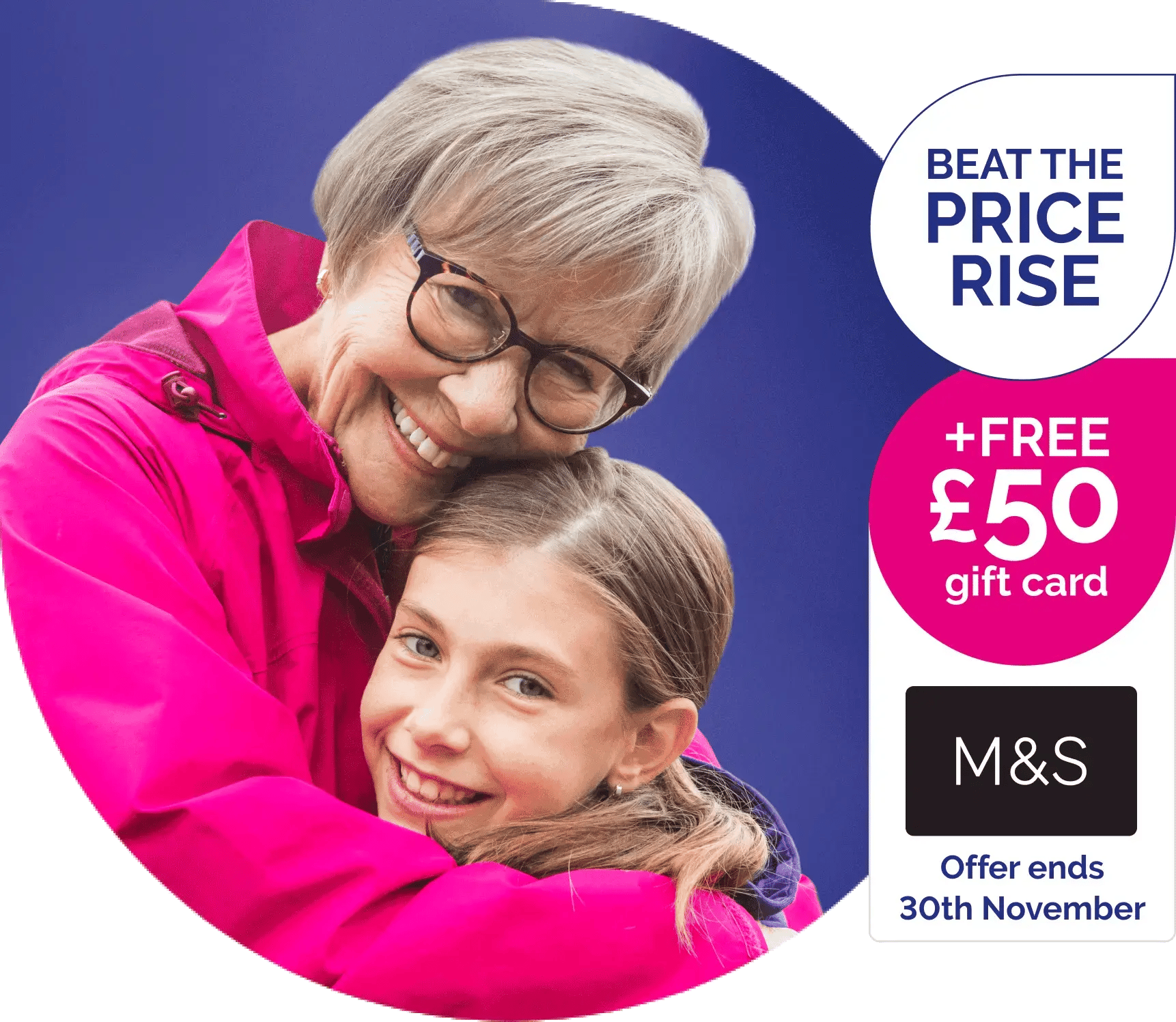 Free £50 gift card - offer ends 30th November.