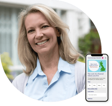 Funeral Savings Calculator on a mobile device
