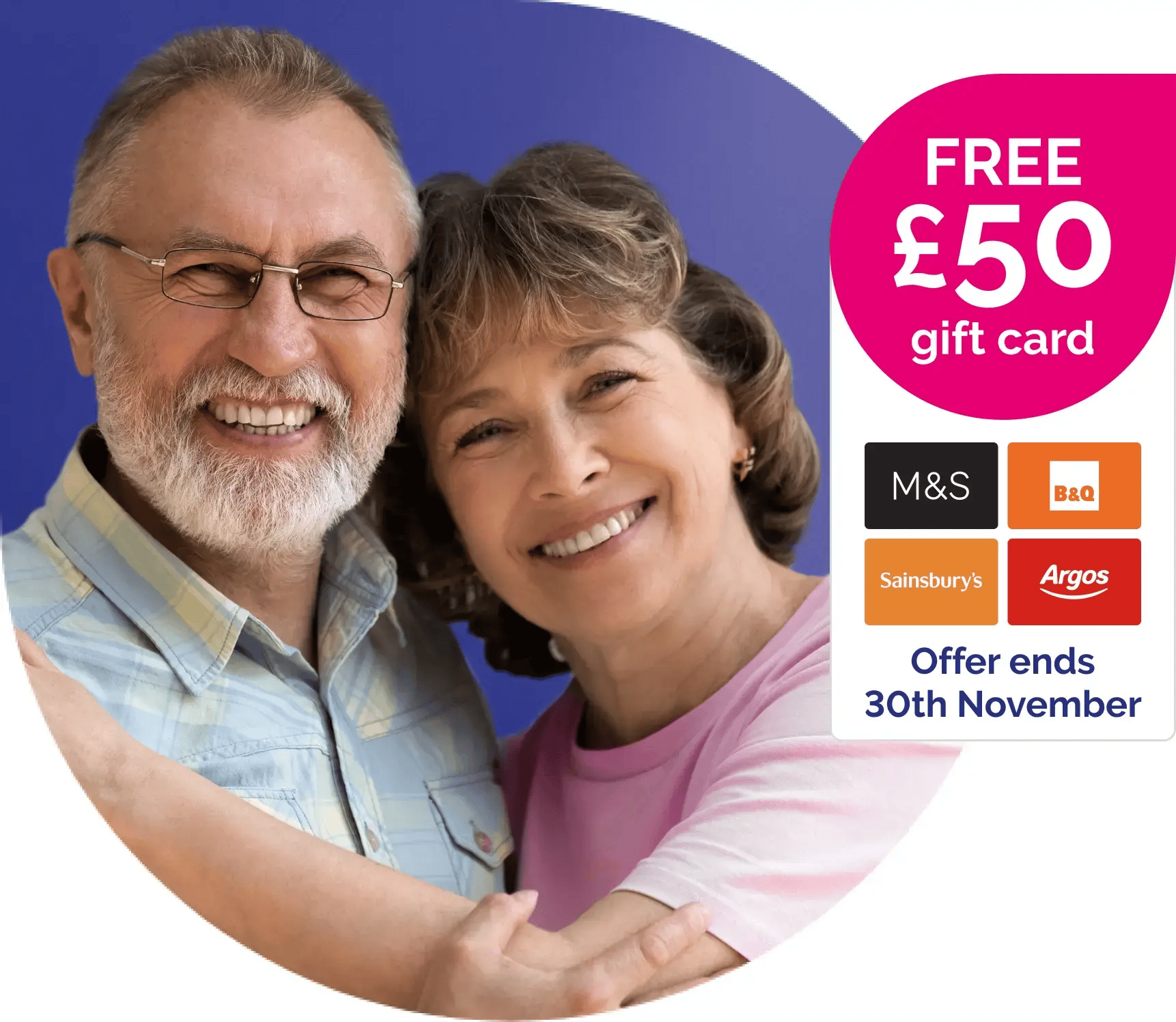 FREE £50 gift card Offer ends 30th November