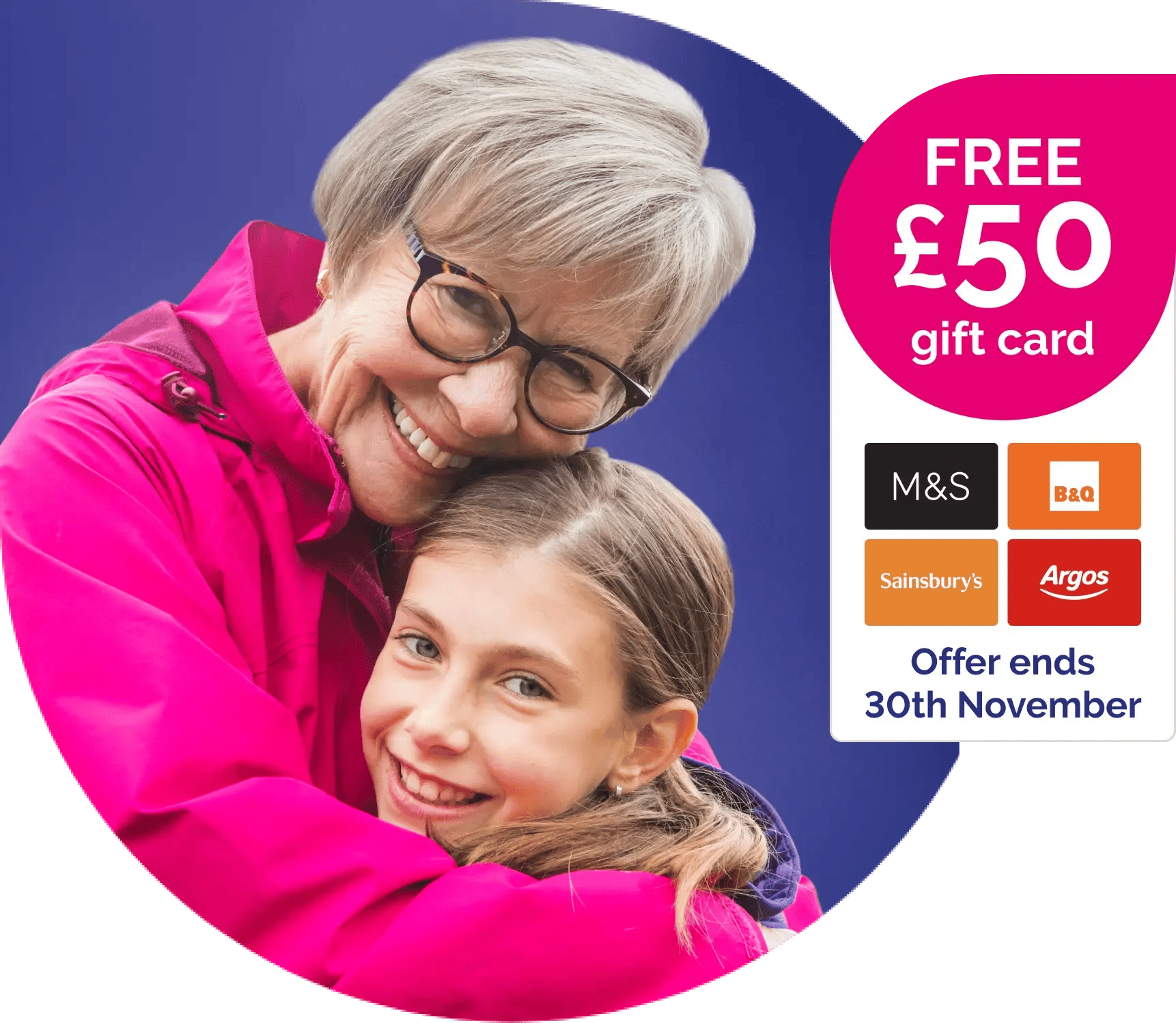 Free £50 gift card - offer ends 30th November.