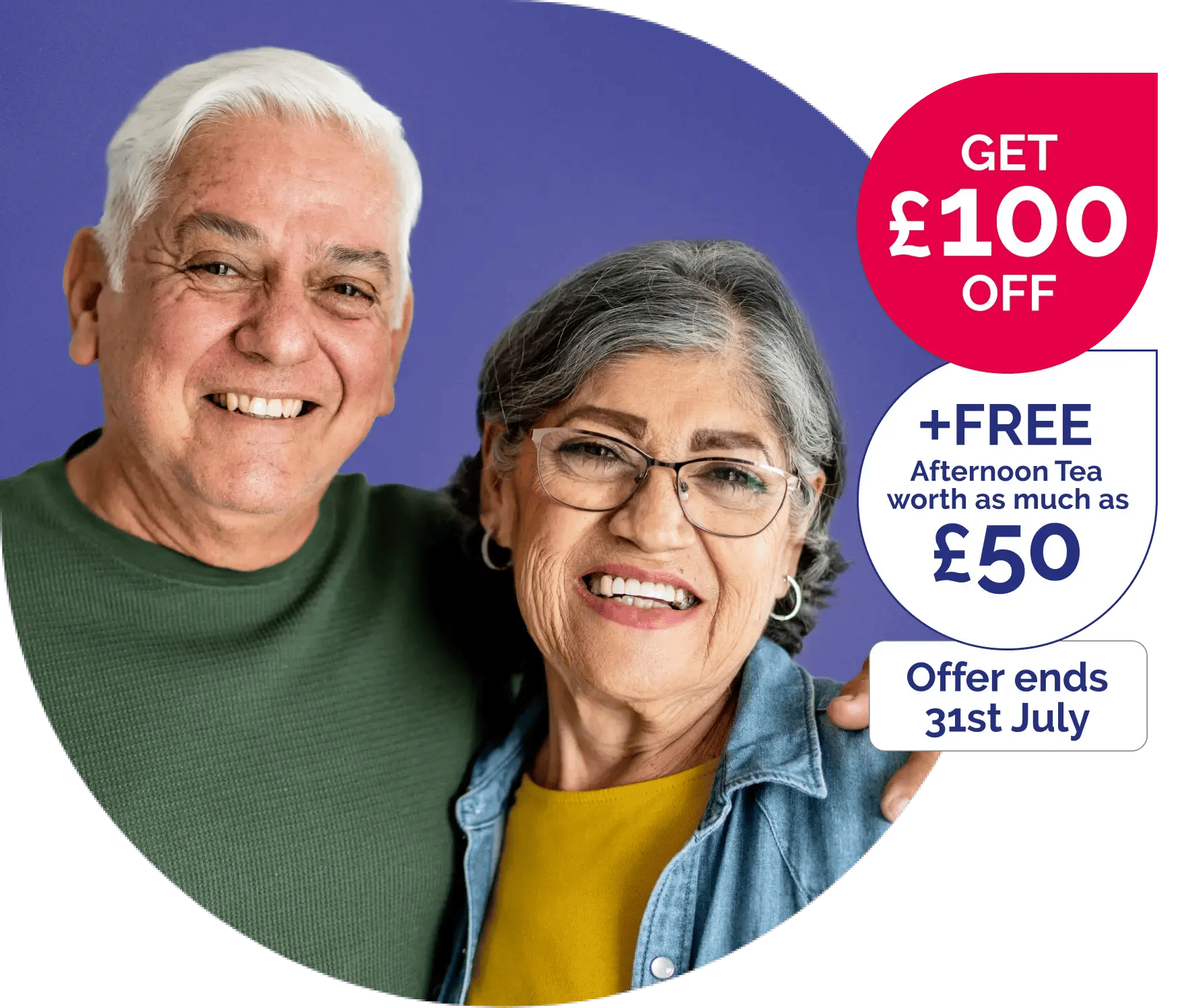 £100 off and Afternoon Tea