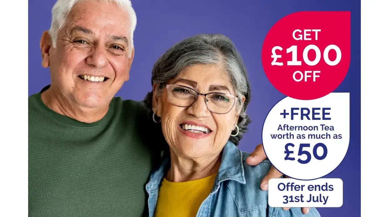 £100 off and Afternoon Tea