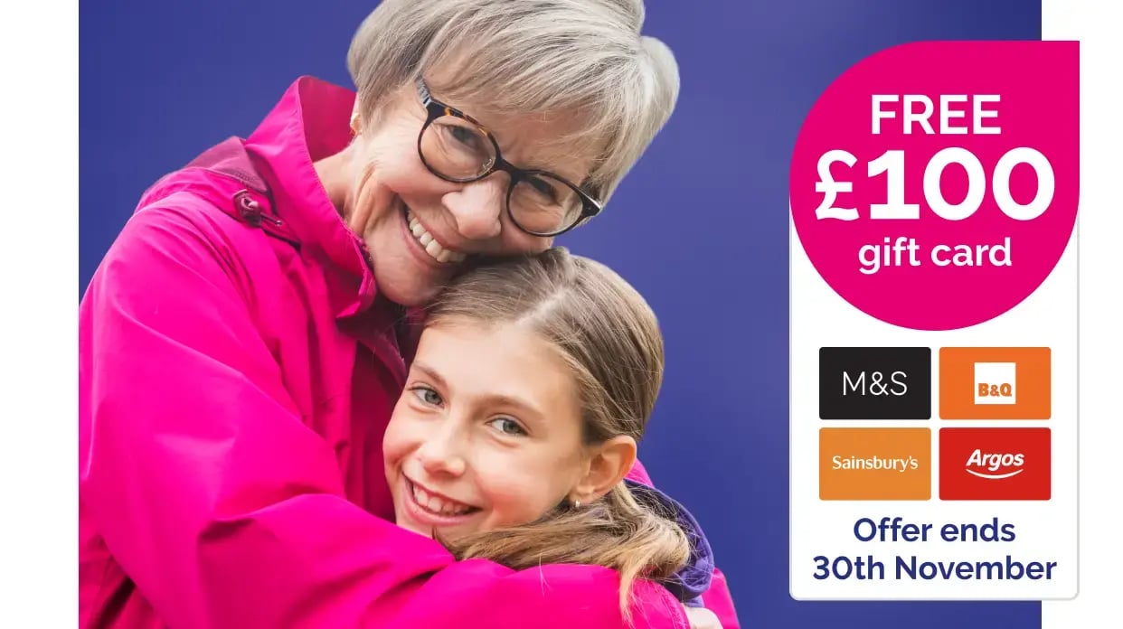 Free £100 gift card - offer ends 30th November.