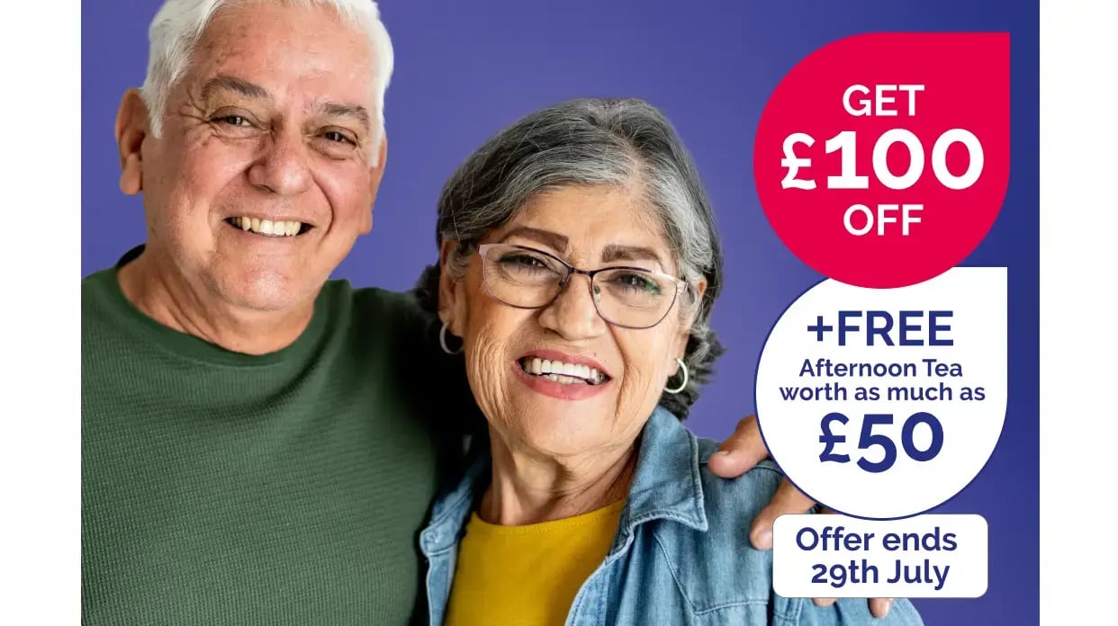 £100 off and Afternoon Tea