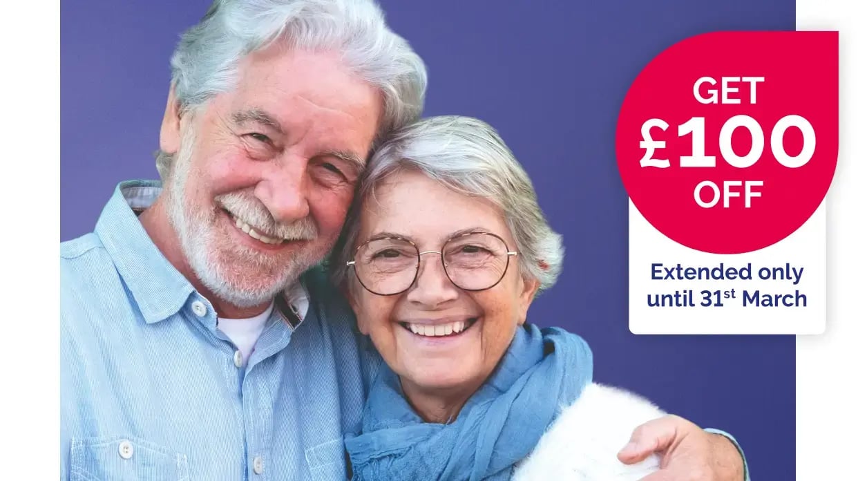 Get £100 off - extended only until 31st March