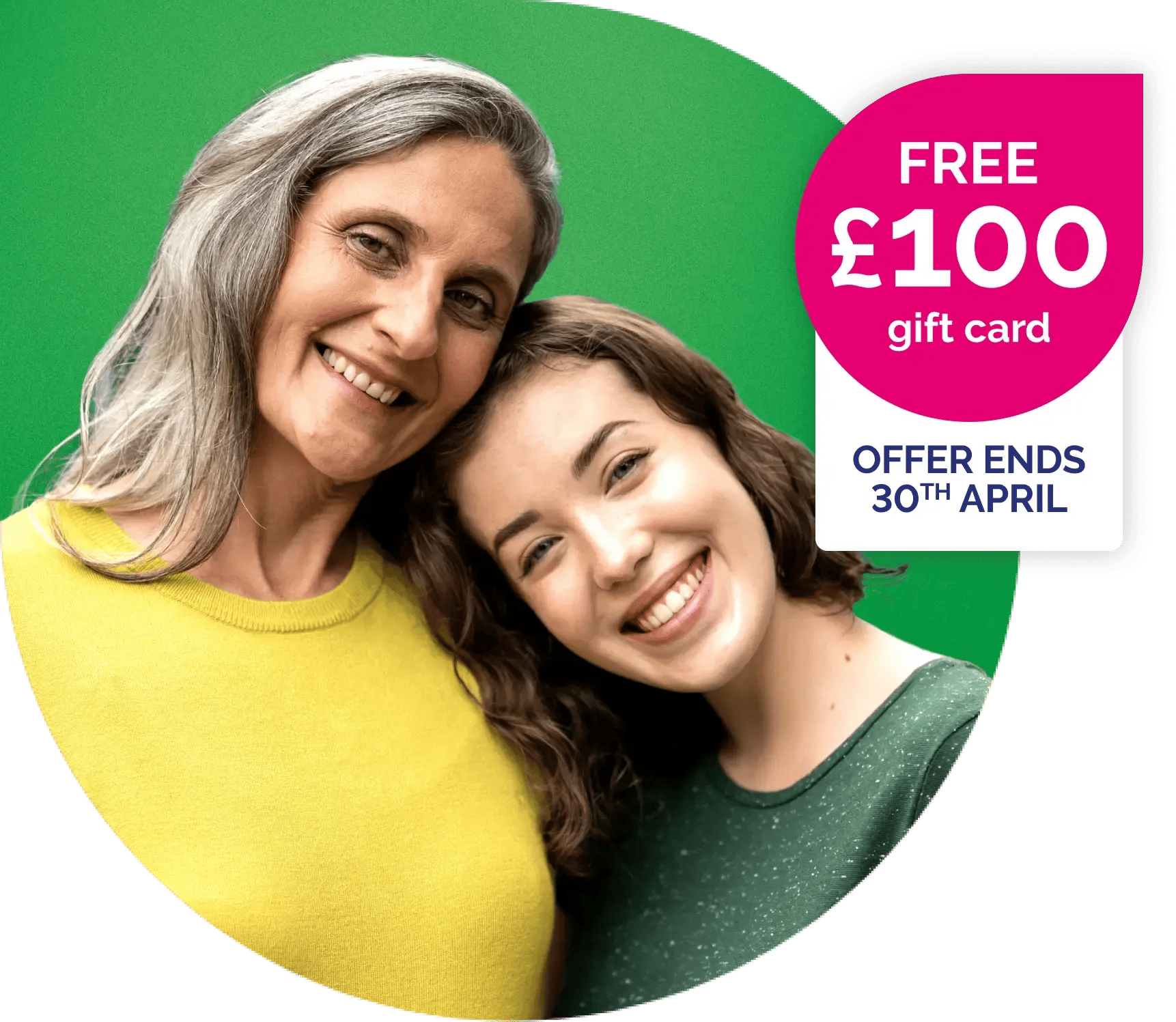 Get a FREE £100 gift card. Offer ends 30th April.