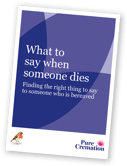 what to say when someone dies free guide cover