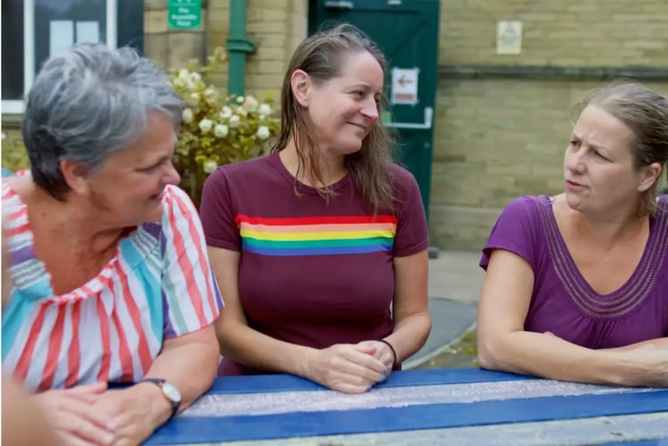 A group of women talking