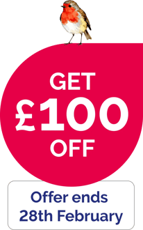 Get £100 off - Offer ends 28th February
