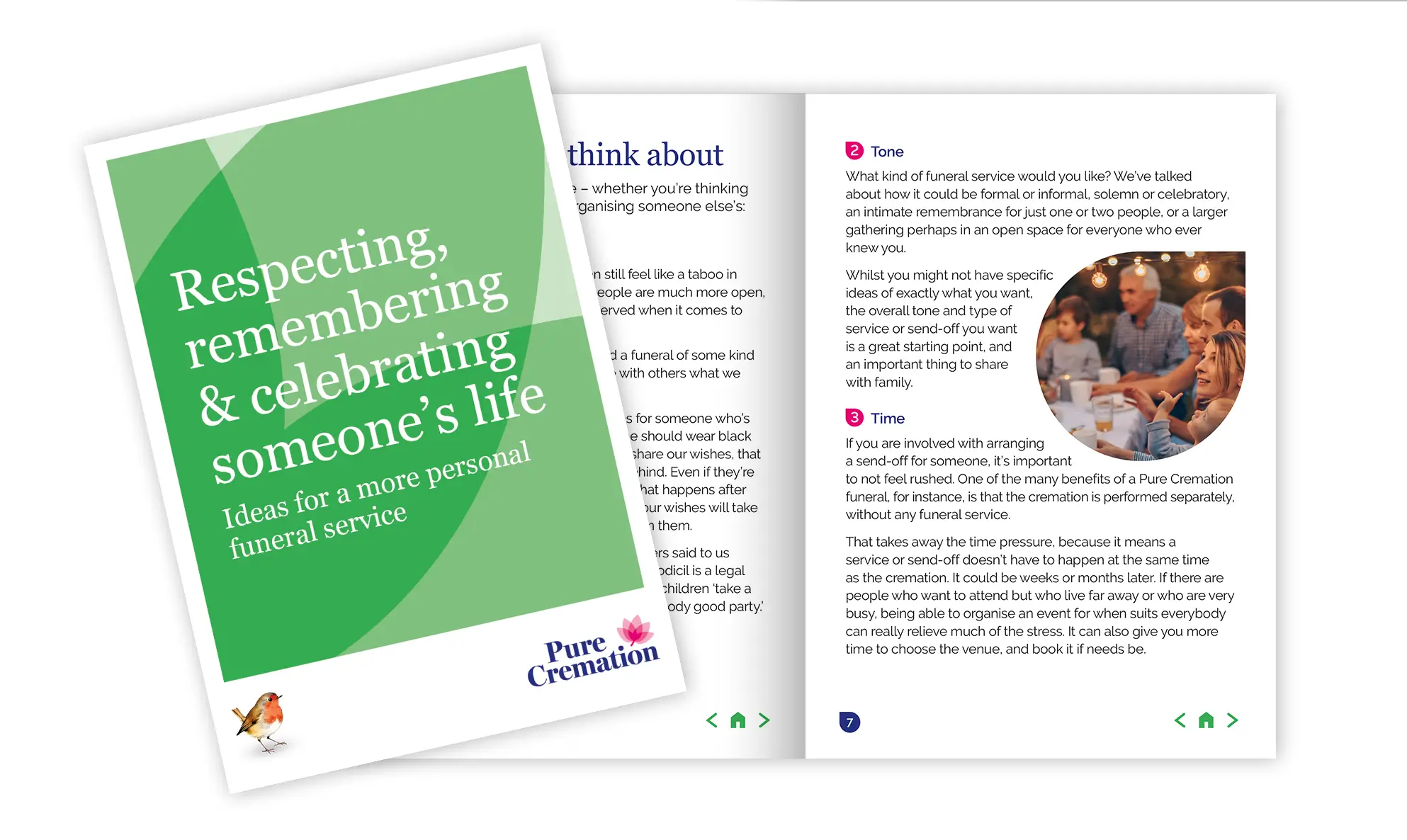 Respecting, remembering & celebrating someone's life guide spread Respecting, remembering & celebrating someone's life guide spread