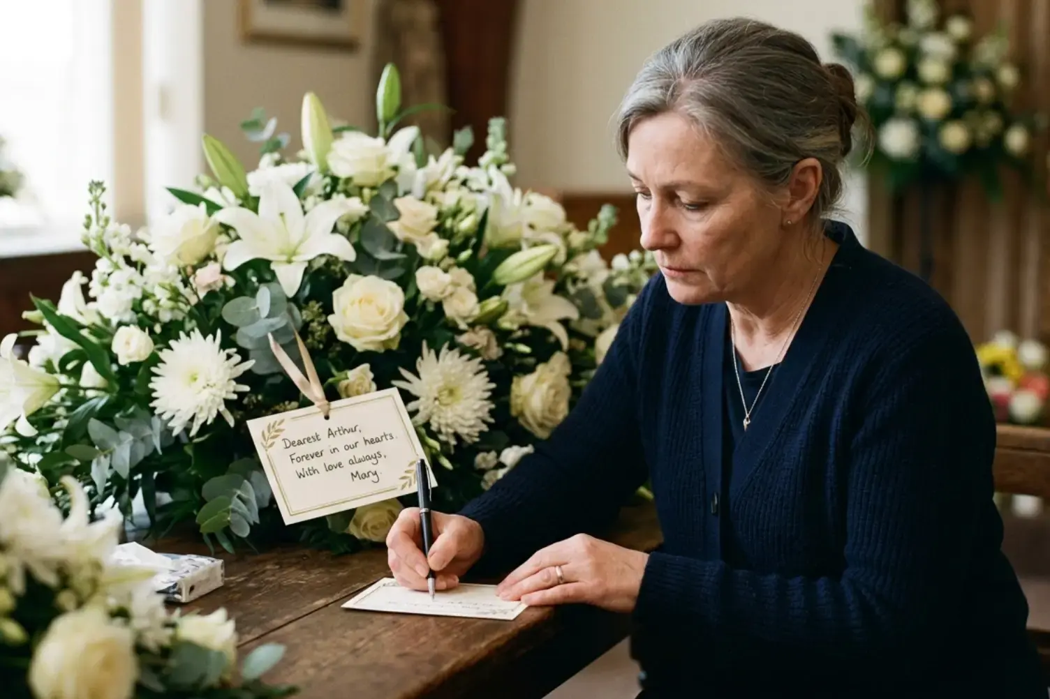 What to write on funeral flower cards: short verses and messages