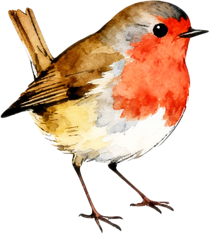 A watercolour robin
